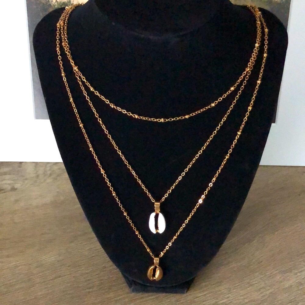 Layered Cowrie Necklace
